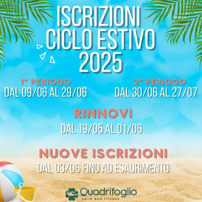 CORSI ESTIVI 2025 - Centro Sportivo Quadrifoglio